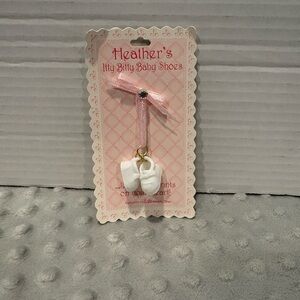 Pink and White Baby Shoe Brooch